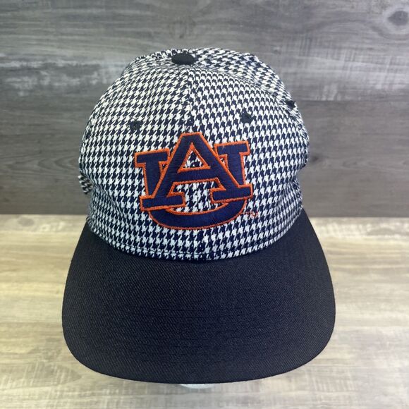Auburn Tigers College AL Houndstooth Hat Strap Back Cap Kudzu Vintage Kudzu OS - Picture 1 of 11